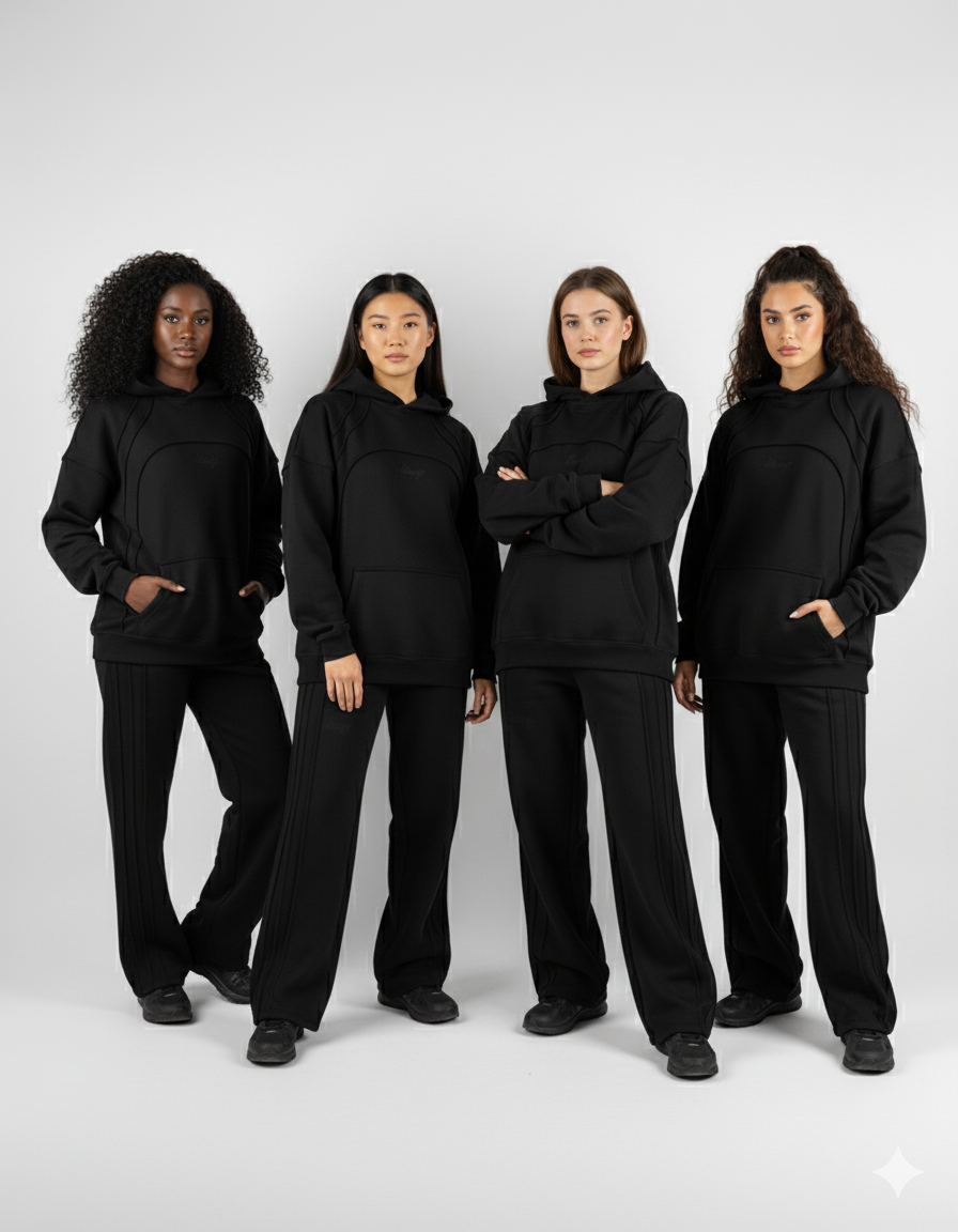 ASK – Schwarzer Signature Hoodie | Unisex | Hochwertige Baumwollmischung | Minimalistischer, eleganter Stil