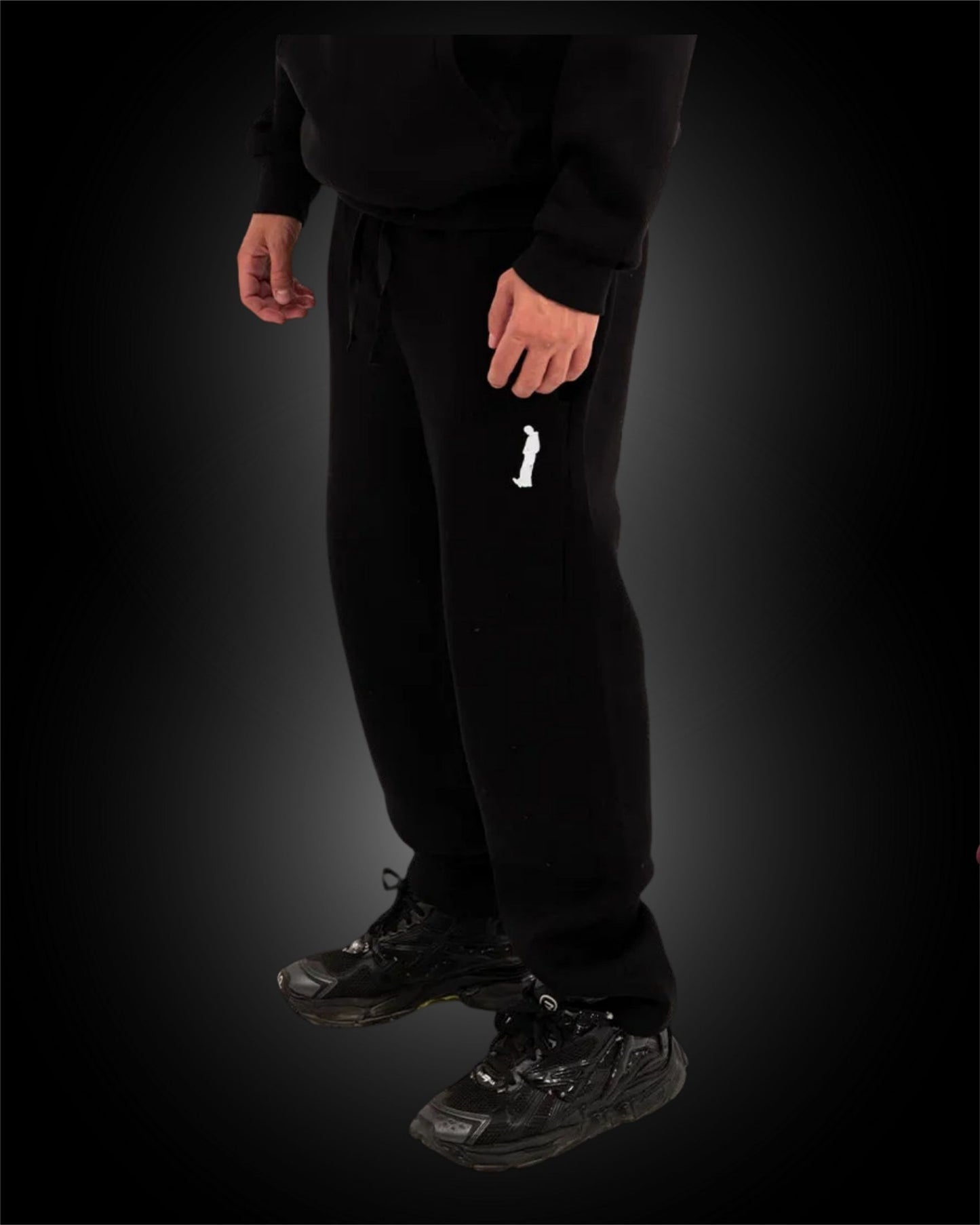 OPEN LEG JOGGER BLACK