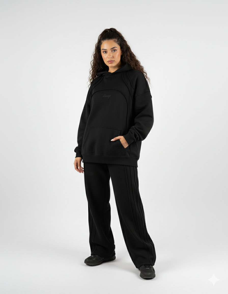 ASK – Schwarzer Signature Hoodie | Unisex | Hochwertige Baumwollmischung | Minimalistischer, eleganter Stil