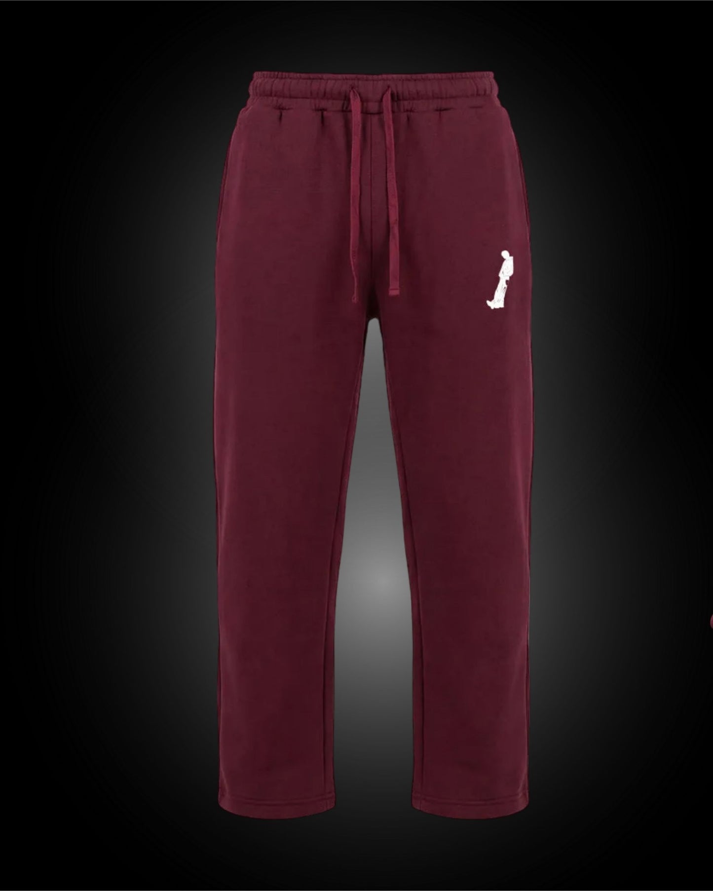 OPEN LEG JOGGER MAROON