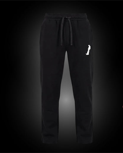 OPEN LEG JOGGER BLACK