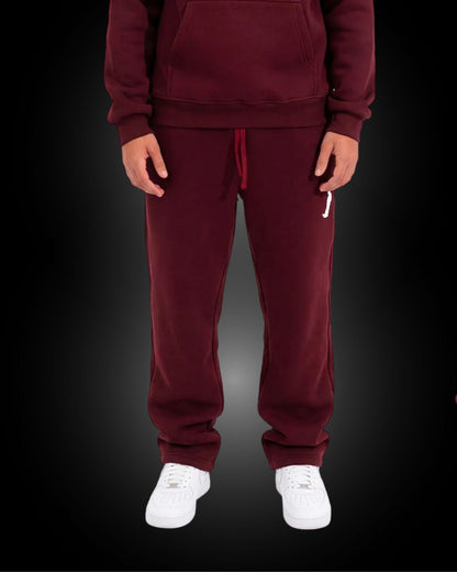 OPEN LEG JOGGER MAROON