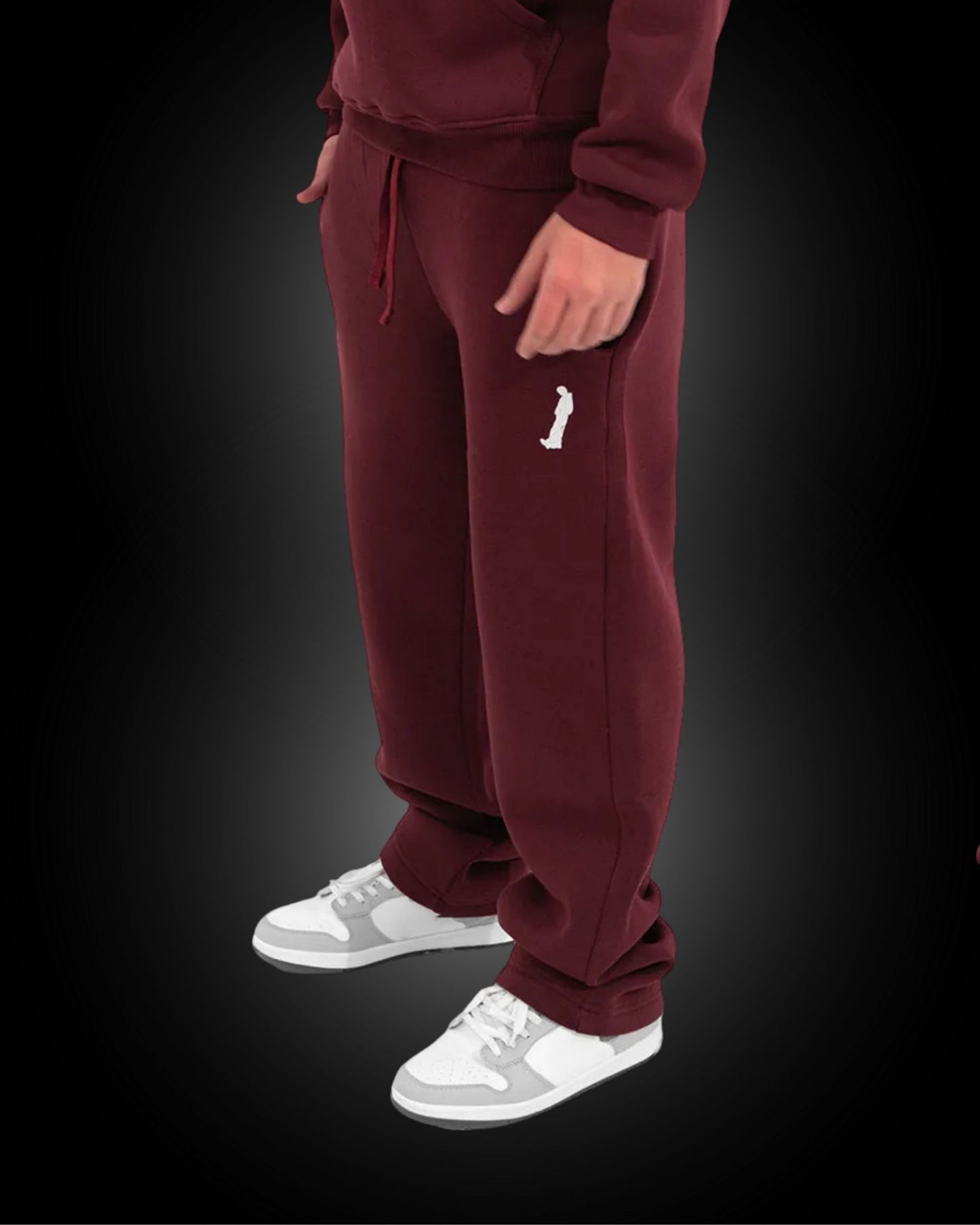 OPEN LEG JOGGER MAROON