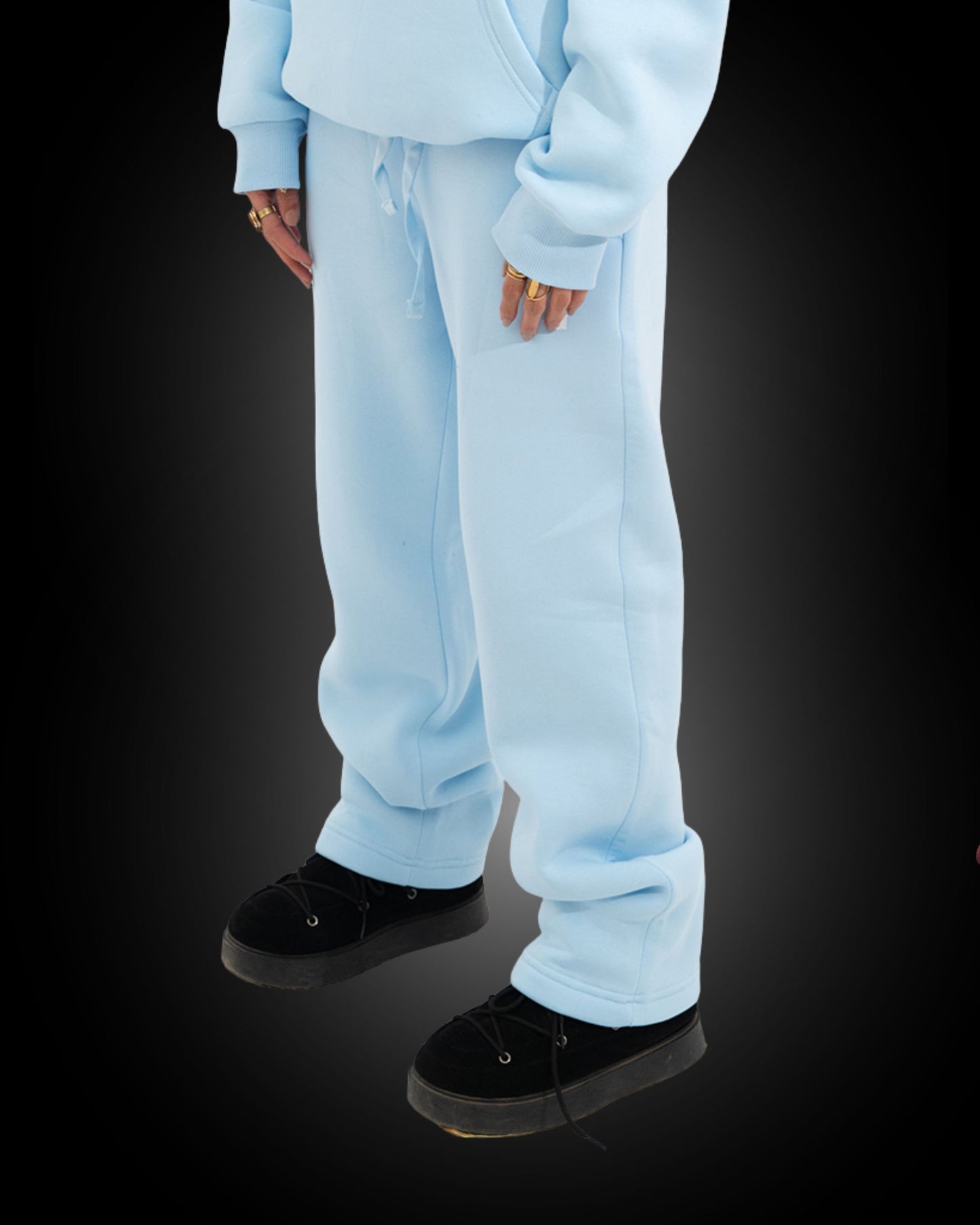 OPEN LEG JOGGER BABY BLUE