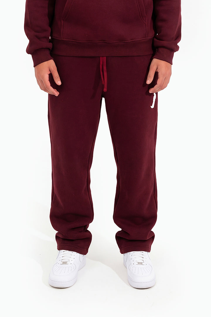 OPEN LEG JOGGER MAROON