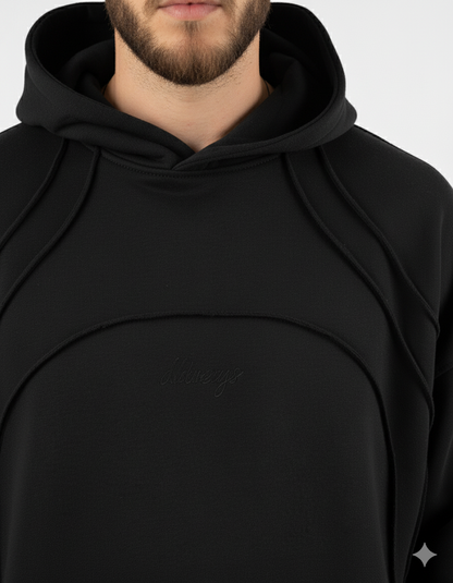 ASK – Schwarzer Signature Hoodie | Unisex | Hochwertige Baumwollmischung | Minimalistischer, eleganter Stil